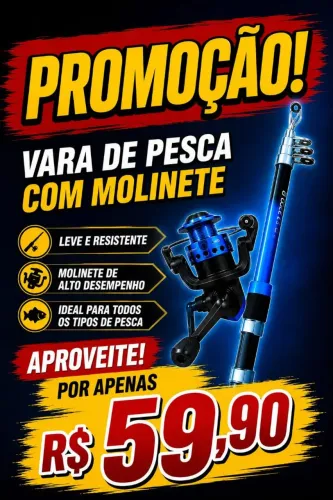 Vara de pesca completa