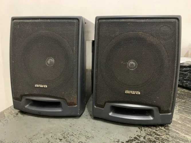 Par caixas rádio/gravador/cd Aiwa