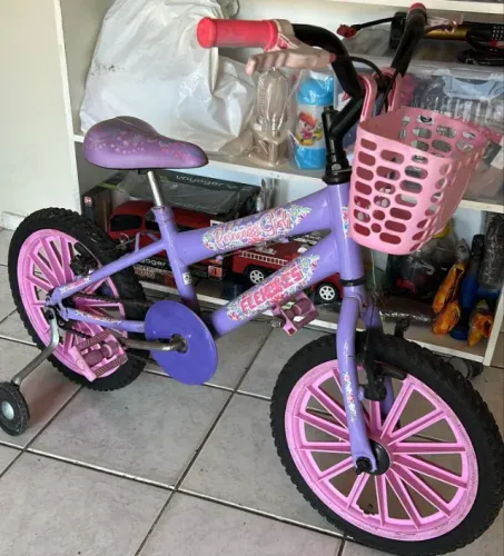 Bicicletinha infantil aro 16 feminina