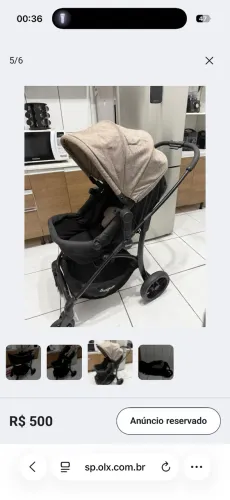 Carrinho de bebê compacto com Moisés removível 