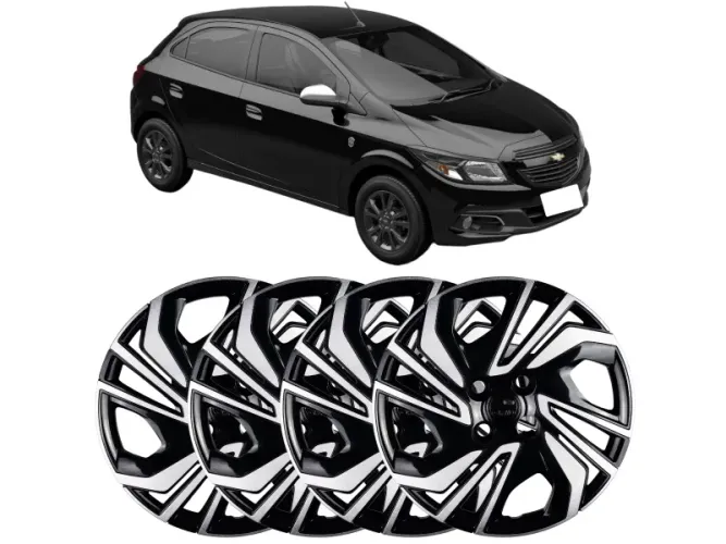 CALOTA ESPORTIVA DIANTEIRA GRID PARA CHEVROLET ONIX 2020 ATÉ 2025 ARO 15
