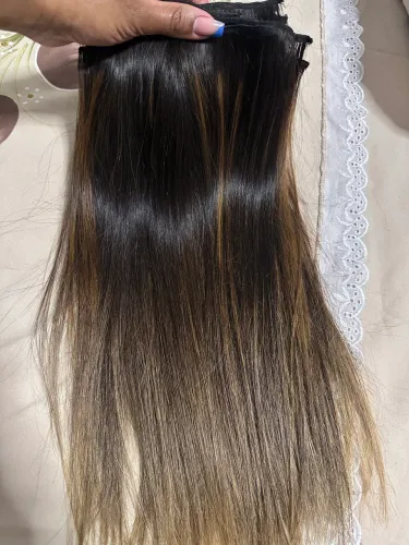 Cabelo humano morena iluminada 