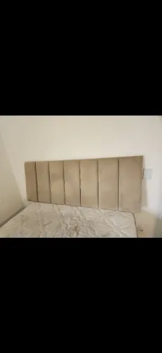 Cama box Baú Casal com cabeceira e colchão 