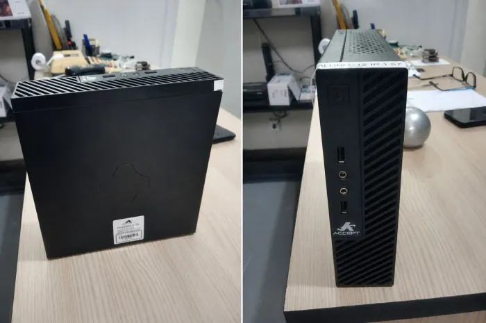 Mini PC Accept Compacto para Escritório - USB e Áudio Frontal<br>