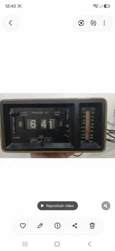 Rádio relógio Philco Ford antigo com rádio funcionando!