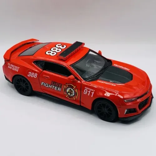 Miniatura Chevrolet Camaro Zl1 2017 Kinsmart 1/38 Bombeiros