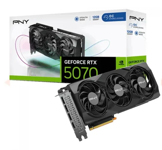 Placa de Vídeo PNY NVIDIA GeForce RTX 5070 OC, 12GB, GDDR7, DLSS, Ray Tracing