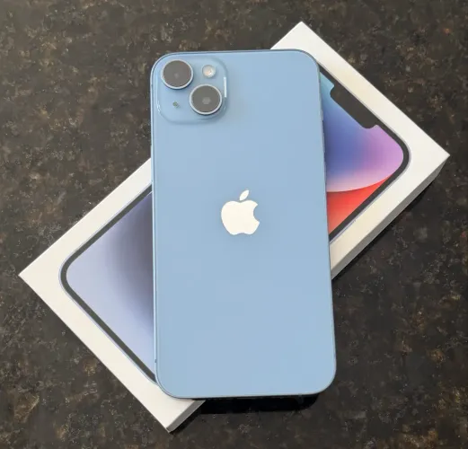 Celular iPhone 14 Plus Azul 128GB Caixa Cabo 4 Capas