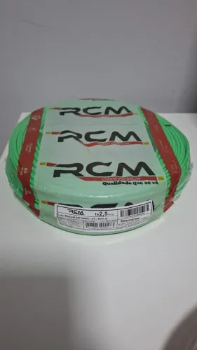 Cabo de cobre flexível 2,5mm VERDE 100 metros Marca RCM