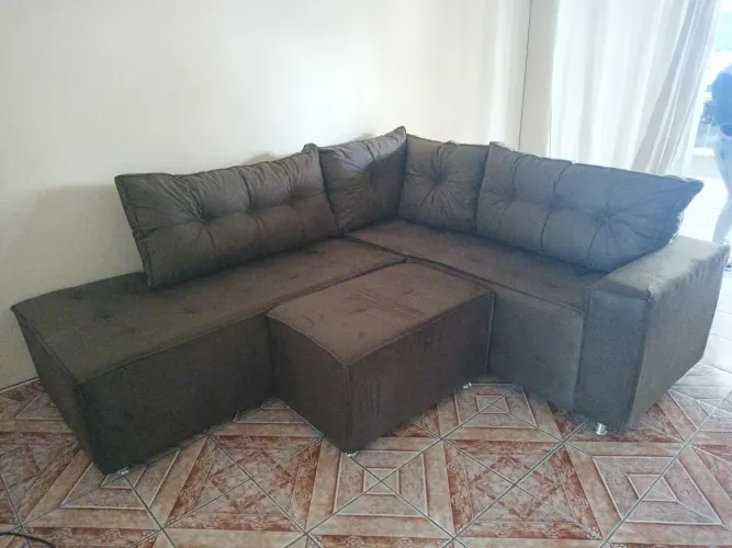 Sofá de canto sofisticado