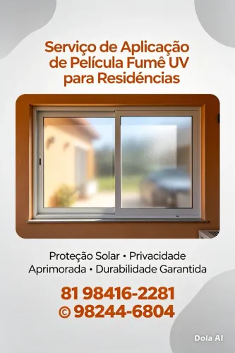 Aplicação de película (UV) fumê profissional