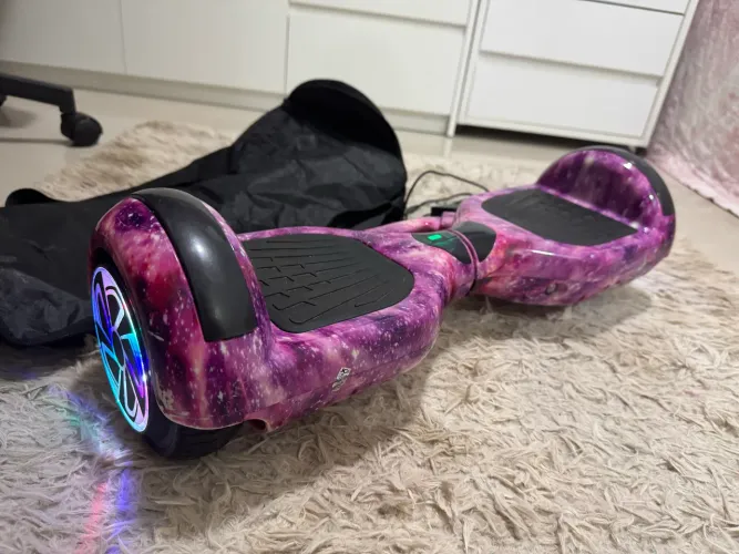 Skate elétrico hoverboard Smart Balance Hoverboard 6.5 Bluetooth Cor Roxo Galaxia
