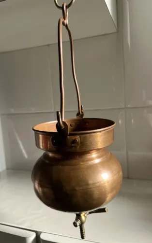 Dharapatra de cobre com válvula de controle - novo