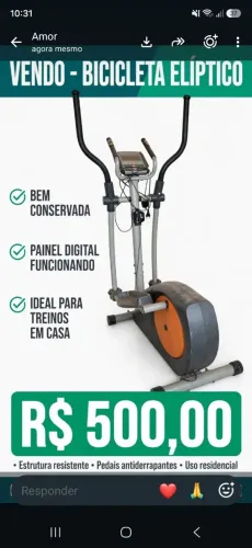 Elíptico 220volt bem conservado