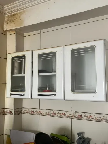 Armário Aéreo de Aço 3 Portas com Vidro (Desapego)