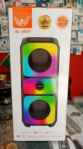 Caixa de Som Bluetooth Portátil 50W com LED RGB - Novo 