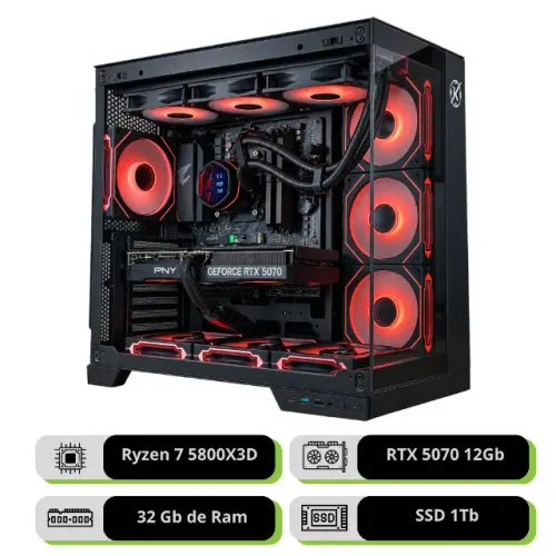 Pc Gamer Ryzen 5800X3D + Rtx 5070 12gb - Produto novo (Loja Física)
