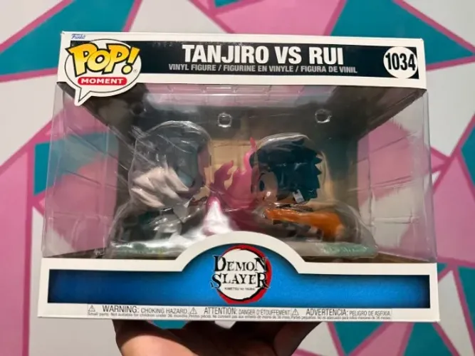 RARO E NOVO Funko Pop Tanjiro VS Rui 1034 Demon Slayer