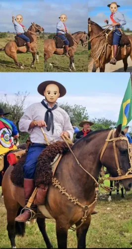 Cavalo crioulo de patrão, grande e forte