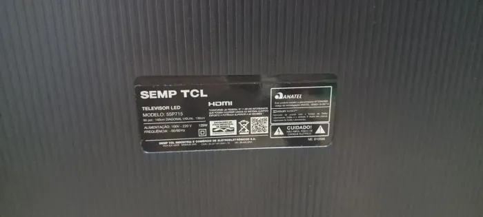 Vendo TV 55" para **RETIRADA DE PEÇAS**