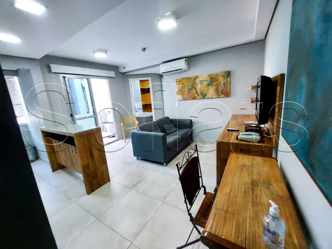 Apartamento mobiliado 48m² à venda no Quality Bela Cintra Consolação com vaga