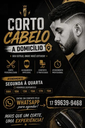 Corto cabelo a domicílio 