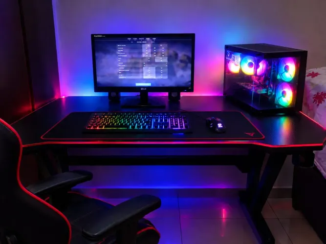 Pc Gamer Ryzen 7 com monitor 22 polegadas teclado mouse GAMER- pronto pra jogar 