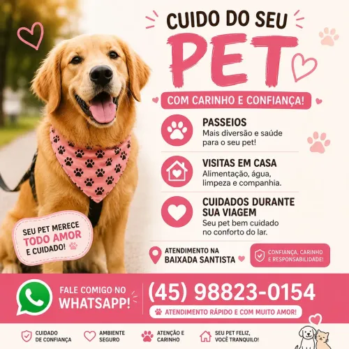 Cuido do seu animalzinho, como preferir