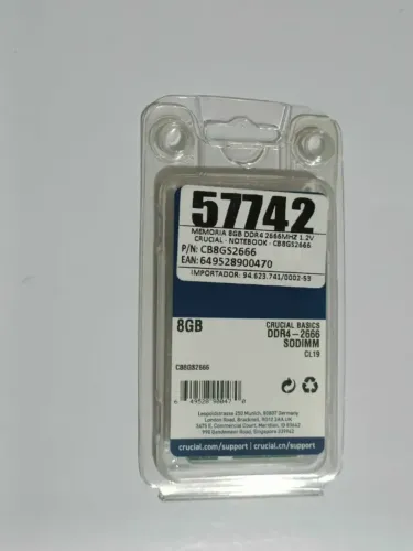 Memória RAM 8GB DDR4 2666MHz Notebook - Semi Novo