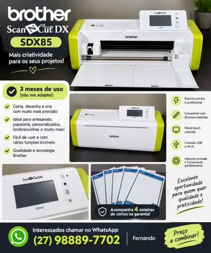 ? MÁQUINA DE CORTE BROTHER SCANNCUT DX SDX85 À VENDA! ?