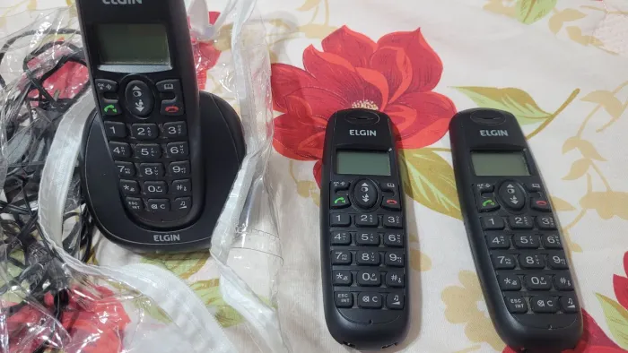 Interfone com 3 bases em perfeito estado buscar no local marca EUGIM