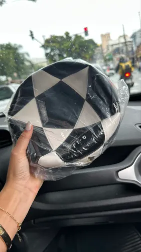 Bola de futevôlei Mikasa Ft-5 original preta/branca