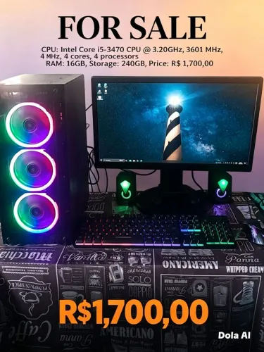 Pc gamer completo! Roda quase tudo!