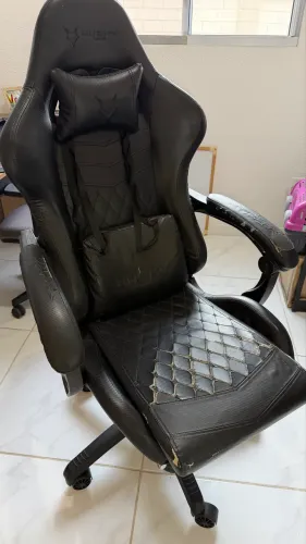 Cadeira Gamer Husky Gaming Tempest 700, Preto, Com Almofadas, Descanso Para Pernas
