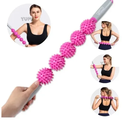 Bastão de Massagem com Bolas Espinhadas Móveis