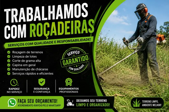 TRABALHAMOS COM ROÇADEIRAS