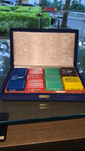 Fichas retangulares jogos como poke fabricação entre 1950 a 1970 tem todas as fichas 