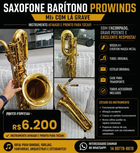 SAXOFONE BARÍTONO lá grave