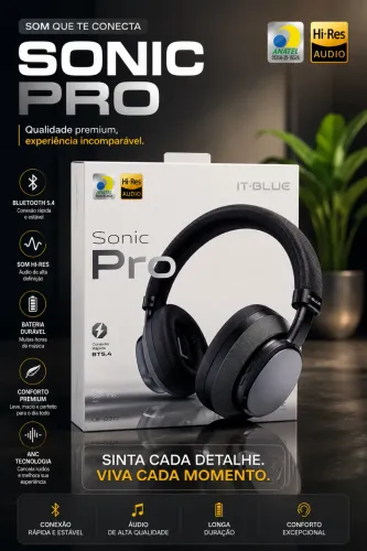 Fone de Ouvido Bluetooth Sem Fio Sonic Pro 0317