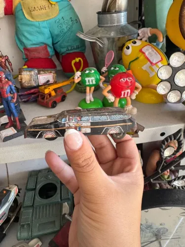 Carrinho policia antigo de lata