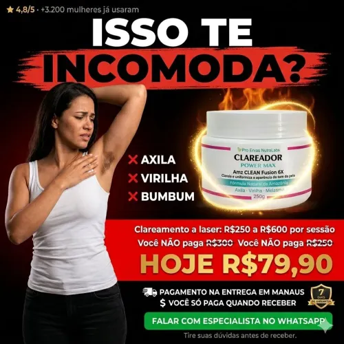 Clareador Power Max 250g ? R$79,90 Entrega em toda  Manaus<br>