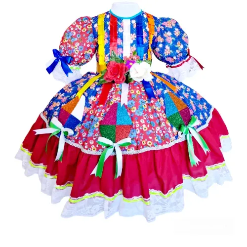 Vestido Caipira Infantil Festa Junina