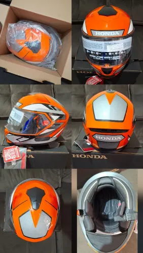 Capacete HF3-2 Honda / Laranja