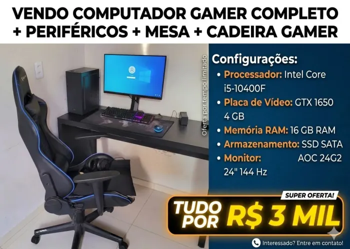 Vendo computadores gamer
