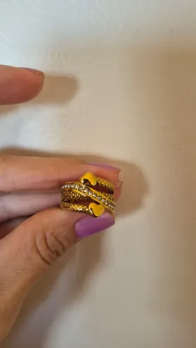 Anel corações, em aço inoxidável