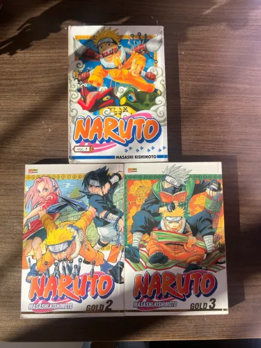 Mangás de Naruto volumes 1 2 e 3