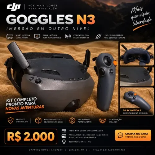 DJI Goggles N3 FPV - Óculos para drone FPV DJI