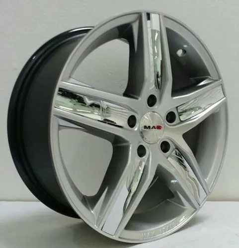 Roda aro 17 Mak Italy Variant Prata Volkswagen Polo 5X100 jogo novo