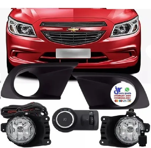 Kit Farol Milha Onix Prisma Joy 2017 2018 2019 Auxiliar Neblina