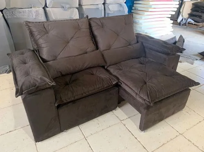 Sala sofá retrátil e reclinavel de 180 cm 